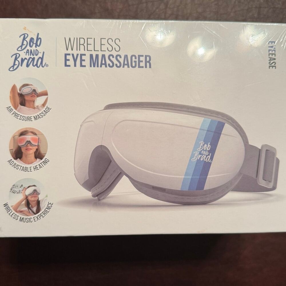 EyeEase Air Pressure Eye Massager Adjustable Heating Wireless Music Bob & Brad - Picture 2 of 8